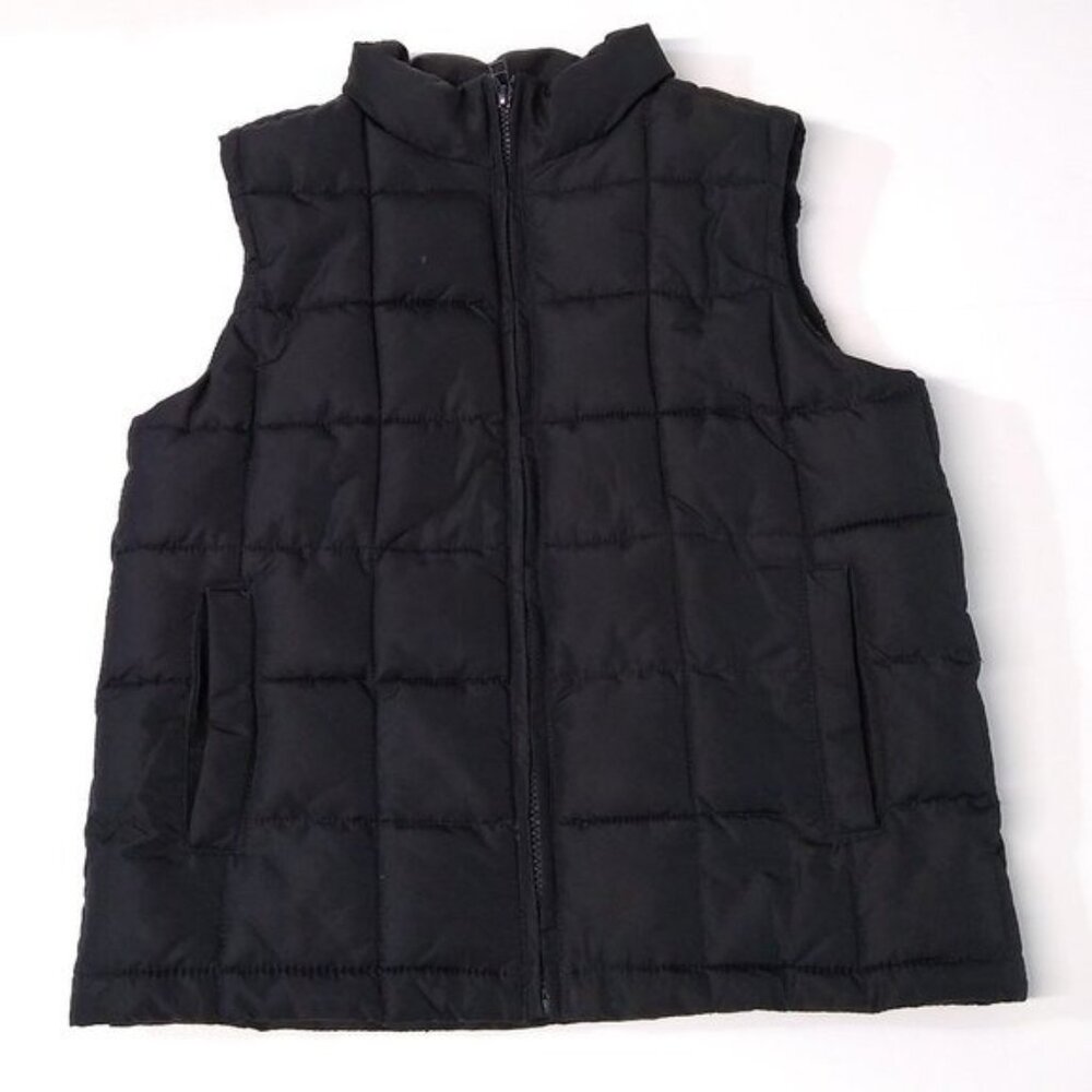 Crazy 8 Teen Quilted Puffer Vest Chest 34" Length 20" No Tags Available - Black